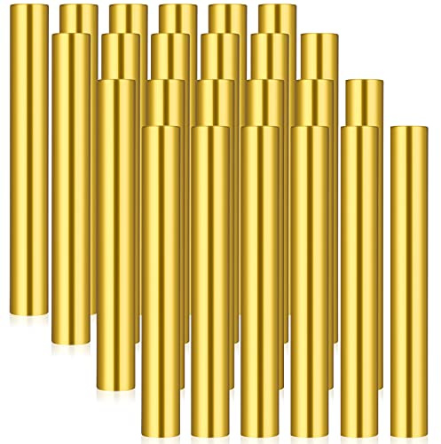Sratte 24 Pcs Relay Baton Aluminum Field Race Track Baton for Track and Field Students Office Outdoor Running Practice Athlete Equipment(Gold)