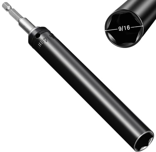 Blulu 1 Pack 9/16(14mm) X 6 Inch Nut Driver Hollow Hex Shank
