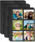 30 Stück 180 Taschen Fotohüllen DIN A4,Transparent Postkartenhüllen 6 Fach Geteilt Fotosichthüllen Klarsichtfolien Postkartenhüllen für Familien Hochzeits Fotoalbum A4 2/3/4 Ringbuch(Schwarz)