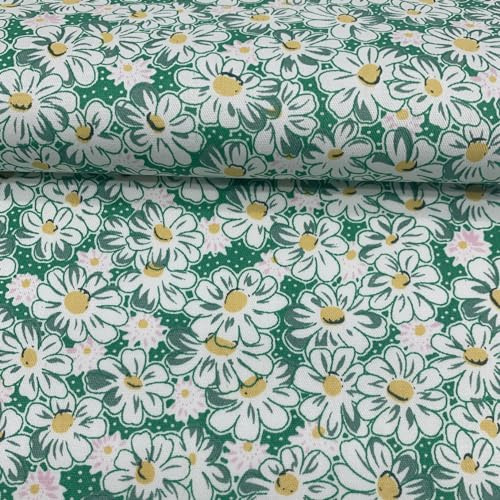 EDGEAM Tissu en coton vendu au mètre - 160 cm de large - Tissus pour la couture (50 cm, 100 cm, 200 cm) - Tissu pour loisirs créatifs - Tissu décoratif - Matériau de couture (vert 03#, 50 x 160 cm)