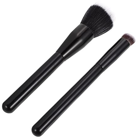 WOONEKY 2pièces Pinceaux De Maquillage Double Pour Fard à Joues Et Highlighter De Brosse Plat Fibres Pour Parfait