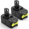 LabTEC 2 Packs Replacement Battery for Ryobi RB18L50, 18V 5000mAh Li-ion Battery for Ryobi BPL1815 BPL1820G BPL1820 P102 P103 P104 P105 P106 P107 P108 BPP1811 BPP1815 BPP1817 Power Tool Battery