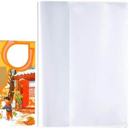 Lot de 10 protège-livres transparents pour livres scolaires - Format A4 - Réutilisables - Pour livres, manuels, ouvrages de référence