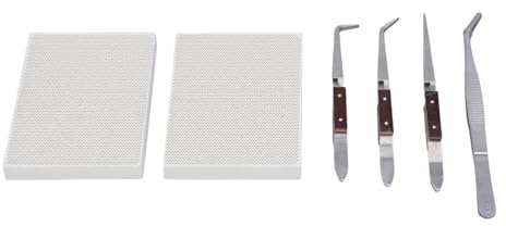 Kit de Soldadura de Joyería de 6 Piezas con Tablas de Cerámica, Pinzas y Soldadura, Juego para Principiantes para Hacer y Reparar Joyas