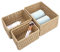 Cesta de Almacenamiento Multifuncional Organizador de Cajas de almacenaje de Papel Reciclado Cubo de Contenedores para Cocina, Baño, Cosméticos Set 3