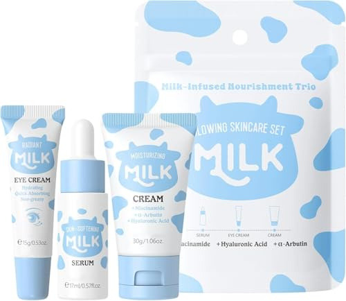 Ensembles et kits de soins de la peau au lait – Cadeaux pour adolescentes – Ensemble de soins de la peau au lait pour adolescentes – Cadeaux pour femmes – Ensembles de cadeaux de beauté pour femmes