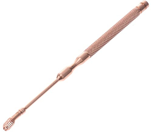Beaupretty Cucchiaio Auricolare Design Antiscivolo Dorato in Acciaio Inossidabile a Molla, Stuzzicadenti per Pulizia Orecchie Portatile, Rimuovi Cerume Facile per Uso Domestico e Famiglia