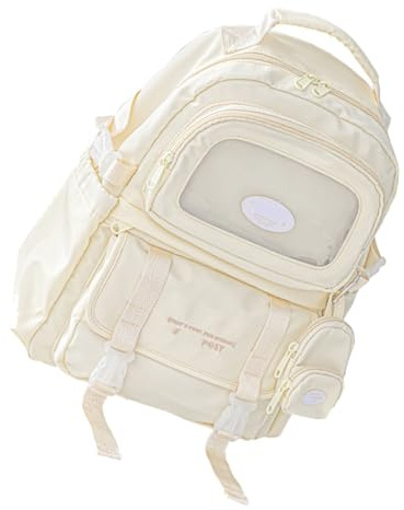 Snorvixre Ita Borse Zaino Con Spilli Da Spilli Display Zaino Borsa da Collezione Per Anime Cosplay Trasparente Zaino Da Viaggio Zaino Da Viaggio Trasparente, beige.