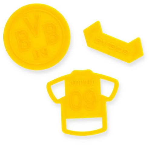 Borussia Dortmund BVB Keksausstecher Plätzchen Ausstecher 3er Set