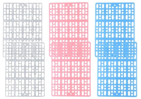 Beimus Tapis de cage de contrôle pour rongeurs - Plateforme ventilée antidérapante et facile d'entretien - Tapis de sol anti-mastication pour petits animaux - 6 pièces
