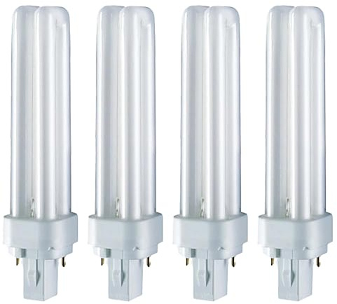 NCC-Licht 4 x Energiesparlampe Kompaktleuchtstofflampe 26W/840 G24d-3 2P 1800lm Neutralweiß 4000K