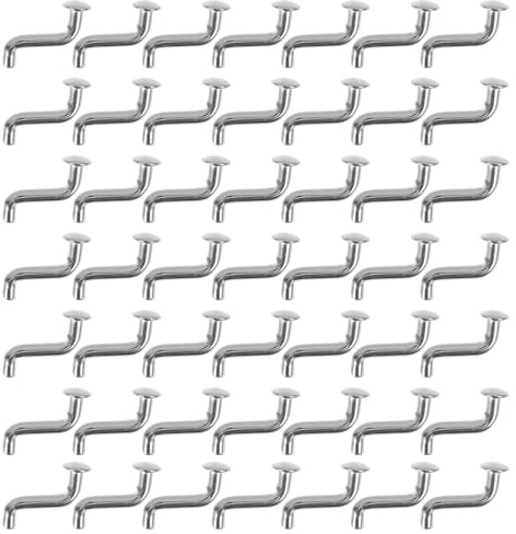 Generico 50 Pezzi Perni di Sicurezza in Ferro Rivetti a Testa Piatta, Clip per Scaffalature Pesanti, Soluzione Versatile per Magazzini e Supermercati