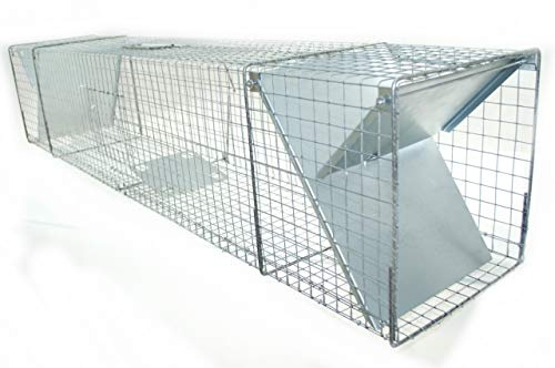 Lebendfalle 150x29x31 cm Fuchsfalle Waschbärfalle Kastenfalle Marderfalle Biber Falle Zweizelne Eingänge
