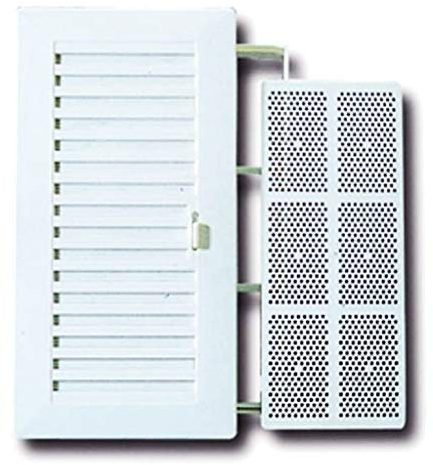 BricoLoco Rejilla de ventilación de plástico rectangular, tipo Shunt, con cierre regulable y mosquitera. Especial para baño y cocina. (3)