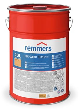 Remmers HK-Lasur 3in1 [plus] pinie/lärche, matt, 20 Liter, Lösemittelreduzierte Premium-Holzschutz-Lasur für außen, 3in1, schnelltrocknend, langlebig