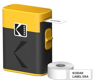 KODAK Label ERA M50 Etikettendruckmaschine, Gelb (Etikettendrucker mit 1 Rolle Sticker-Etiketten)