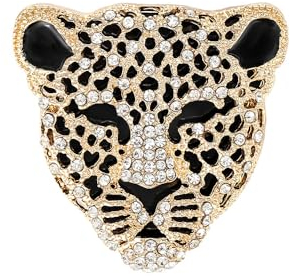 GamTelightpe Broche Léopard Vintage Zircon Brillant Broche pour Sac et Vêtement Cadeau pour Femmes Homme