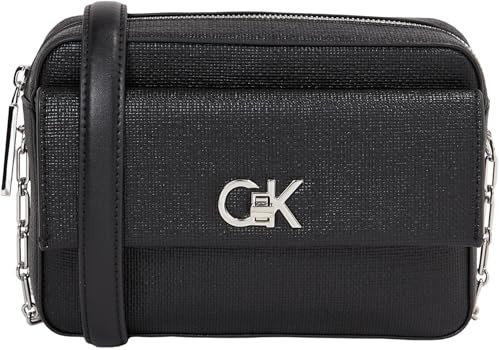 Calvin Klein Bolso bandolera Mujer con cadena, Negro (Ck Black), Talla Única