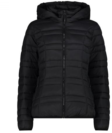 CMP - Damen Nylon Jacke mit abnehmbarer Kapuze, schwarz, 50