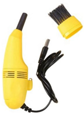 Qussedser Computer Vacuum Cleaner, Keyboard Vacuum Cleaner Mini USB Vacuum Cleaner Sewing Machine Vacuum Cleaner Yellow