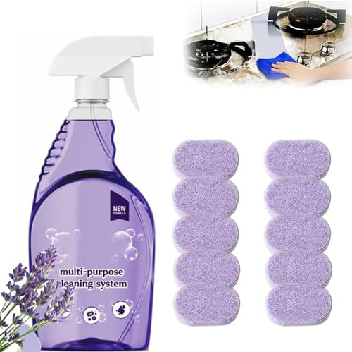 D-rclean Spray nettoyant pour four, nettoyant multi-surfaces pour four, nettoyant polyvalent pour la maison, la cuisine, la salle de bain, nettoyants multi-surfaces avec tablettes de nettoyage