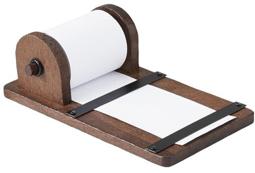 DICOSMETIC 1 distributeur de papier en bois marron noix de coco avec 1 rouleau pour listes de choses à faire, dessin, prise de notes, œuvres d'art, idées spéciales quotidiennes