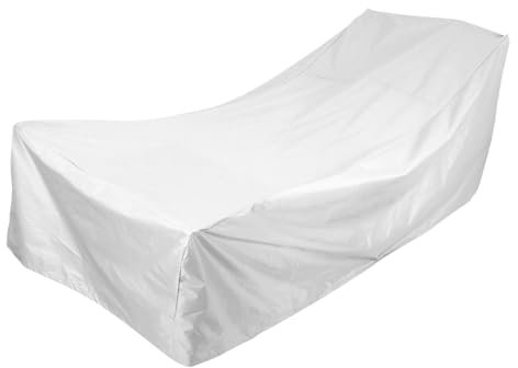 BESTonZON Cubierta De La Silla De Playa Fundas Para Sillas Reclinables Cubierta Para Sillón Reclinable Fundas Para Sillón Reclinable Cubierta De Tumbona Tela Oxford 210d Plata