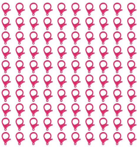 Juego de 100 cierres de pinza de langosta de 35 mm, coloridos conectores de joyería para llaveros, pulseras, joyería, manualidades