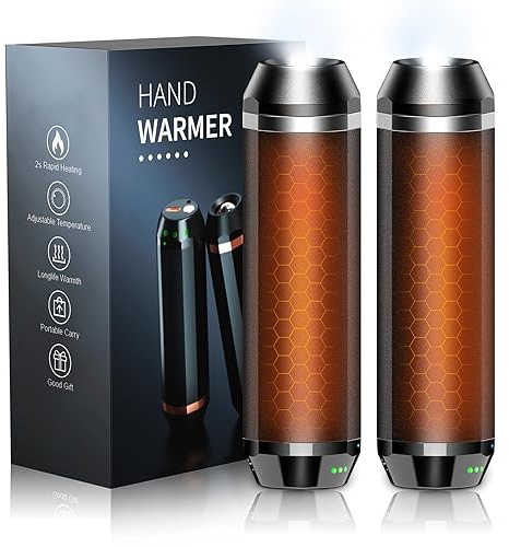 SUPPOU Chauffe Main Rechargeable Magnetique 2 en 1,10000mAh Chaufferette Électrique Main de Poche,3 Niveaux de Chaleur,Chargeur Portable USB-C, Léger,Sécurité,Golf,Ski,Gaming,Cadeaux（Noir）