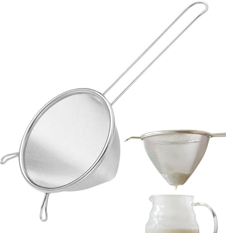 Coladores de malla fina – Filtro de acero inoxidable apto para lavavajillas – Colador de cocina colador de té para cocinar alimentos, hornear, café, arroz, fideos, frutas, verduras