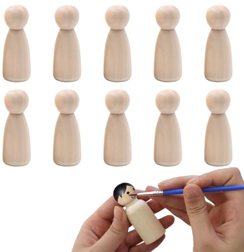 10 figuras de madera multifuncionales, perfectas para pintar, decorar y personalizar, ideales para proyectos DIY, bodas, cumpleaños y más, hechas con madera sostenible