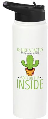 Cactus Cacti Succulent Plant Be Like A Cactus Gardening Stainless Steel Insulated Water Bottle