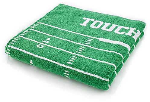 40YARDS American Football Spielfeld Handtuch, Badetuch, Strandtuch - 100% Baumwolle, Größe: 70 x 140 cm, 500 g/m2 Football Fans