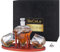 Whiskey Decanter,Whiskey Wine Glasses Gift Set of 2 with Liquor Carafe,850ML Whisky Glass Decanter with Wooden Tray Stand,Valentine's Day Gift for Men