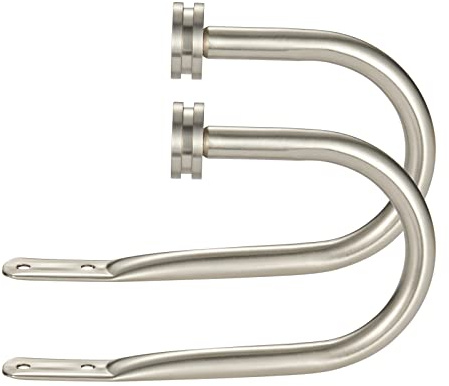 Curtain Holders, 2 Pack Matte Nickel Decorative Curtain Holdbacks for Wall Curtain Drapery