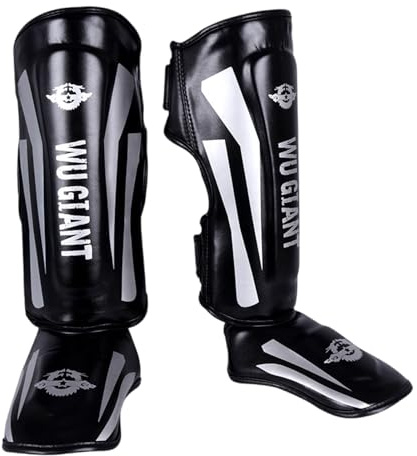 Chaoyilian Piedi Protezione Shin Guard,Parastinchi da Muay Thai,Parastinchi Kick Boxing,Design Leggero,Leggere E Resistenti,Traspiranti,per Calci in Kickboxing,Muay Thai E Altre Arti Marziali
