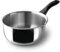 Lacor - 31312 - Garinox Gerader Topf mit Ausgießer, Edelstahl, Ausgießer, ergonomischer Bakelitgriff, 0,5 Liter, Induktionsgeeignet, nicht backofenfest, spülmaschinenfest, Ø12cm