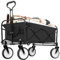 Best Office Collapsible Wagon Folding Foldable Garden Cart with Large Capacity, 176 LBS Capacity Portable Utility Wagon Cart Heavy Duty for Beach Camping Shopping Garden,Black