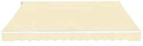 Store de terrasse, de jardin, de balcon, store à bras articulés, 600 cm, blanc crème pour terrasse