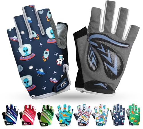 LOVMEAD Fahrradhandschuhe Kinder Fingerlos für Jungen Mädchen Alter 4-12, MTB Handschuhe Paar Mädchen Jungen Outdoor Sport Rennrad Fahrrad Bike Halbfinger Handschuhe Frühling Sommer (Lavendel, M)