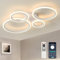 Lámpara LED de techo con APP regulable 85CM, 40-80W lámpara de saló dormitorio con mando a distancia cambio de color lámpara de techo moderna ahorro de energía iluminación de techo para salón