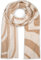 styleBREAKER Damen Schal mit geschwungenem Linienmuster - Weicher und stylischer langer Schal 01017162, Farbe:Braun-Beige