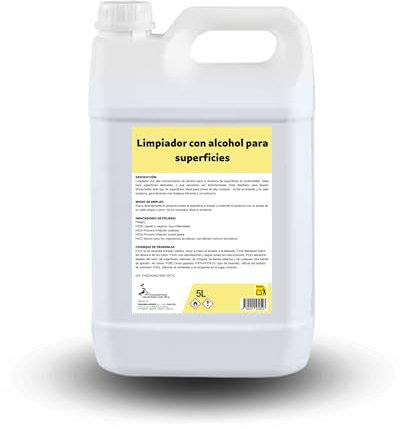 Proquimar | Limpiador Hidroalcohólico 70% Alcohol – Garrafa de 5 Litros – Uso profesional y doméstico – Rápida evaporación sin enjuague