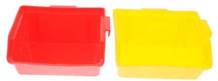 Totority 2pcs Hamster Toilet Mat Sand Bath Compact Urine Sand Toilet for Pets Breathable and Easy to Clean Fun Bathing Environment for Hamsters and Rodents Red Yellow