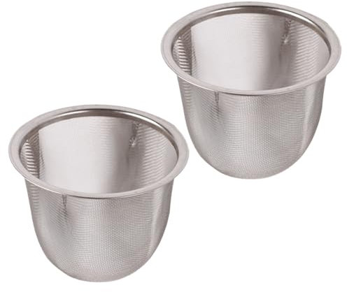 Kaaruisi Lot de 2 infuseurs à thé en acier inoxydable pour feuilles mobiles, théière à mailles fines, accessoires de préparation pour café et boissons