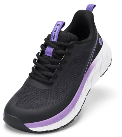 FitVille ZephyLite Women’s Wide Fit Walking Shoes with Arch Support, Lightweight Breathable Mesh Trainers, Slip-Resistant Podiatrist-Designed Comfort Footwear