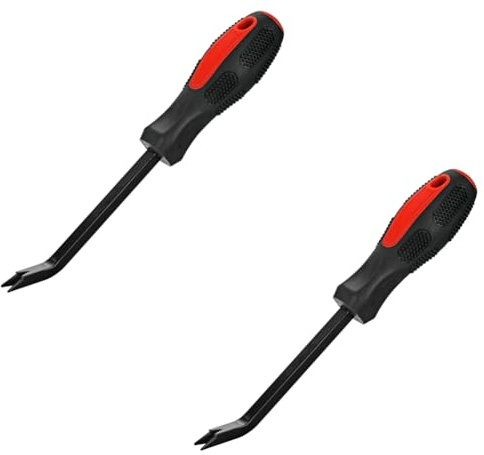 Eieenotee Leva Chiodi In Legno 2 Pezzi Levachiodi In Metallo + Plastica Utilizzato per Lavori di Falegnameria e Manutenzione di Pneumatici per Automobili Cacciavite Leva Picchietto
