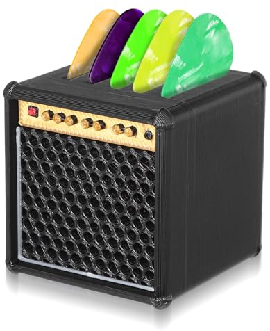 Guitar Pick Case - Vintage Mini Guitar Picks Holder - Compact Plectrum Holder for Guitars Players and Music Enthusiasts (Picks Not Included)