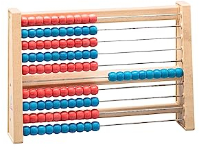WISSNER 80203 aktiv lernen - 100 er Rechenrahmen rot/blau - RE-Wood