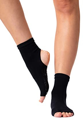 DRESP Tanz Stulpe mit Anti-Rutsch für Pole Dance | Elegante Stulpen für Tanz und Sport | Stopper Sohle | Yoga Zehenfrei | Fersenfrei | Pilates Ballet Yoga Socke - Baumwoll-Mix 39-41